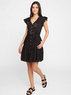 New Devoted, Floral Embroidered Dress